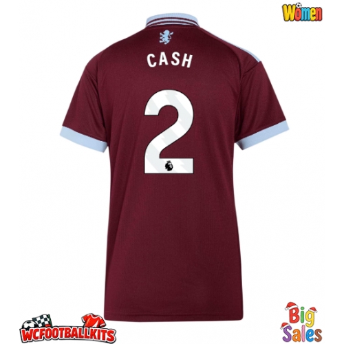 Aston Villa Matty Cash #2 Replica Home Stadium Shirt for Women 2026-27 Short Sleeve